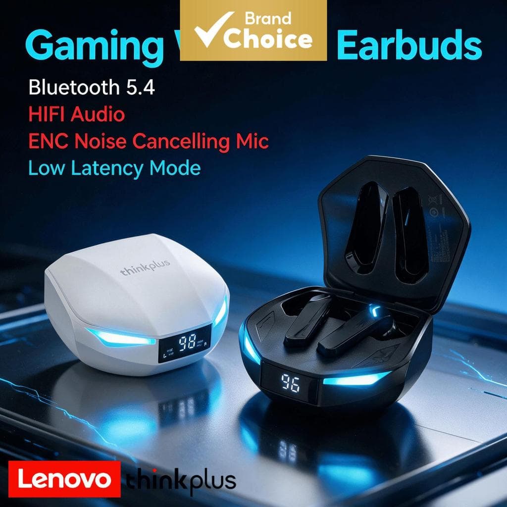 Fone de Ouvido Lenovo XT53: Fones de Ouvido True Wireless, Fones de Ouvido Bluetooth para Negócios e Viagem, Visor LED,