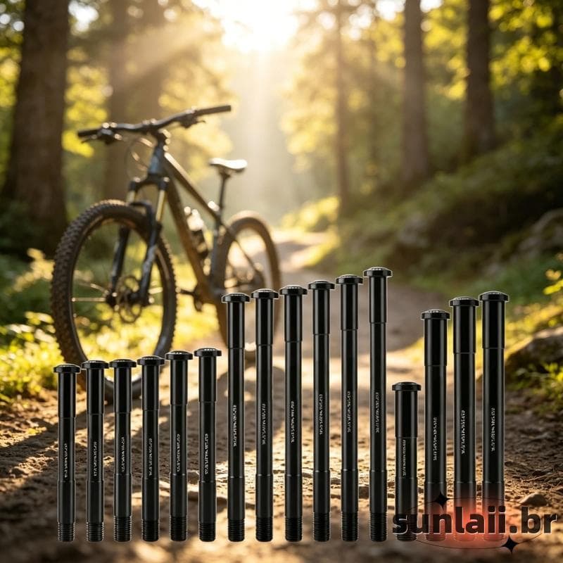 SUNLAII Bicicletas Traseiras Através Dos Eixos Garfo Dianteiro Eixo Espetos Bicicleta De Estrada Cubo Haste De Alumínio