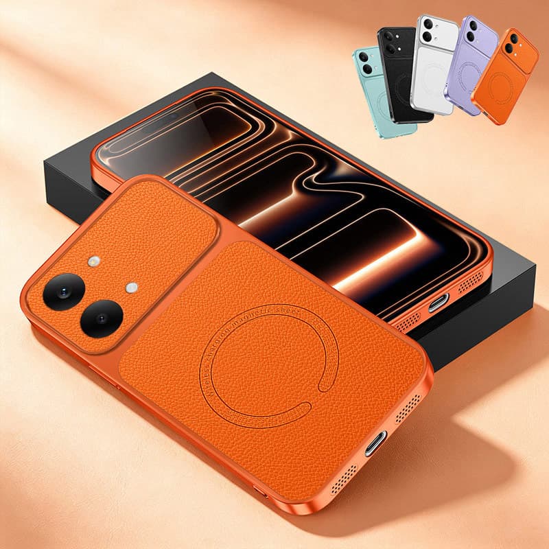 Capa De Couro De Magnética Magsafe Para Xiaomi POCO X8 PRO MAX Poco X8 X7 Pro 5G Capinha