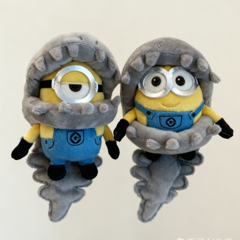 [Autêntico] Brinquedo de Pelúcia Criativo de Dinossauro Minion, Chaveiro de Dinossauro Esqueleto Fofo, Pingente de Bolsa