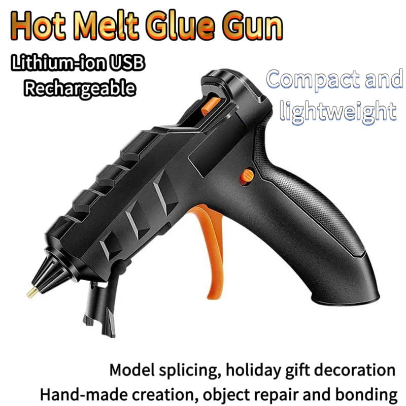 Pistola de cola quente com bateria de lítio recarregável, pistola de cola quente artesanal doméstica
