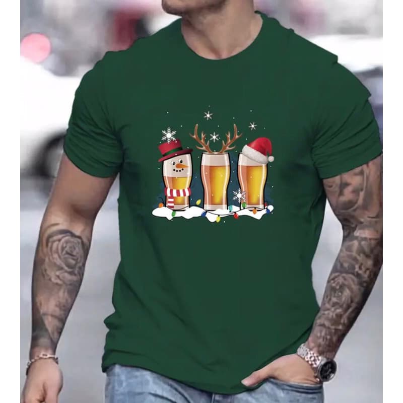 Camisa Camiseta CHOPP Natalino Perfeita Festas é Baladas 100% Algodão Unissex