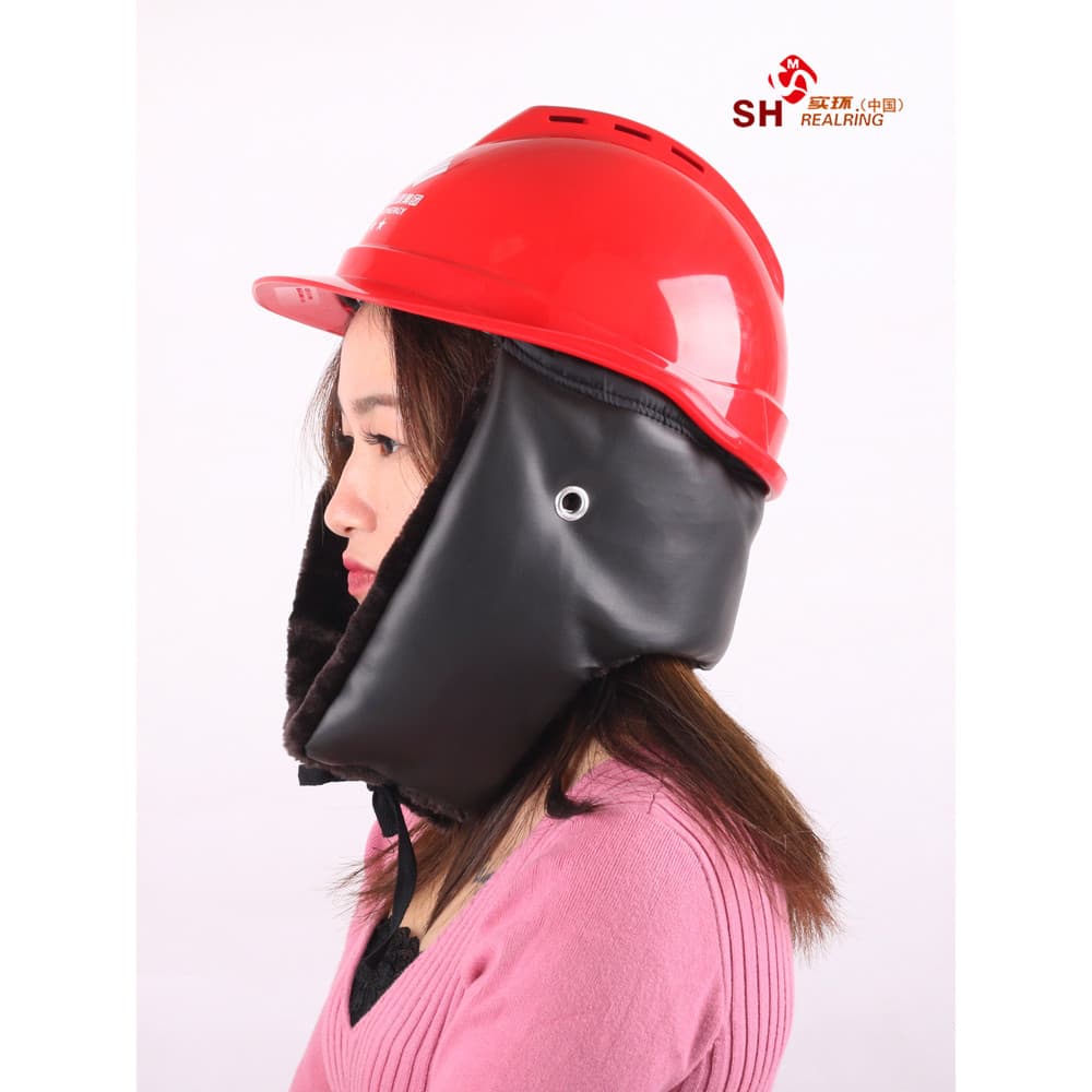 Capacete de segurança de inverno Capacete de segurança de algodão à prova de frio Canteiro de obras Proteção do trabalho