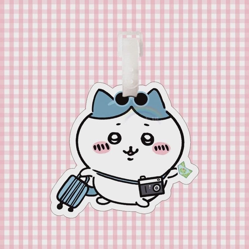 Identificador de mala Chiikawa Hachiware tag de bagagem enfeite para mochila escolar fofo