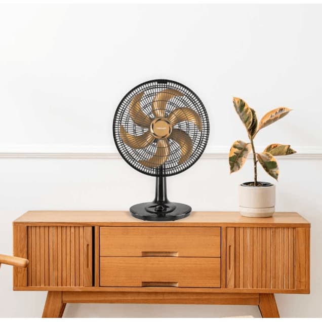 VENTILADOR MESA TURBO PRETO BRONZE 40CM OTMO