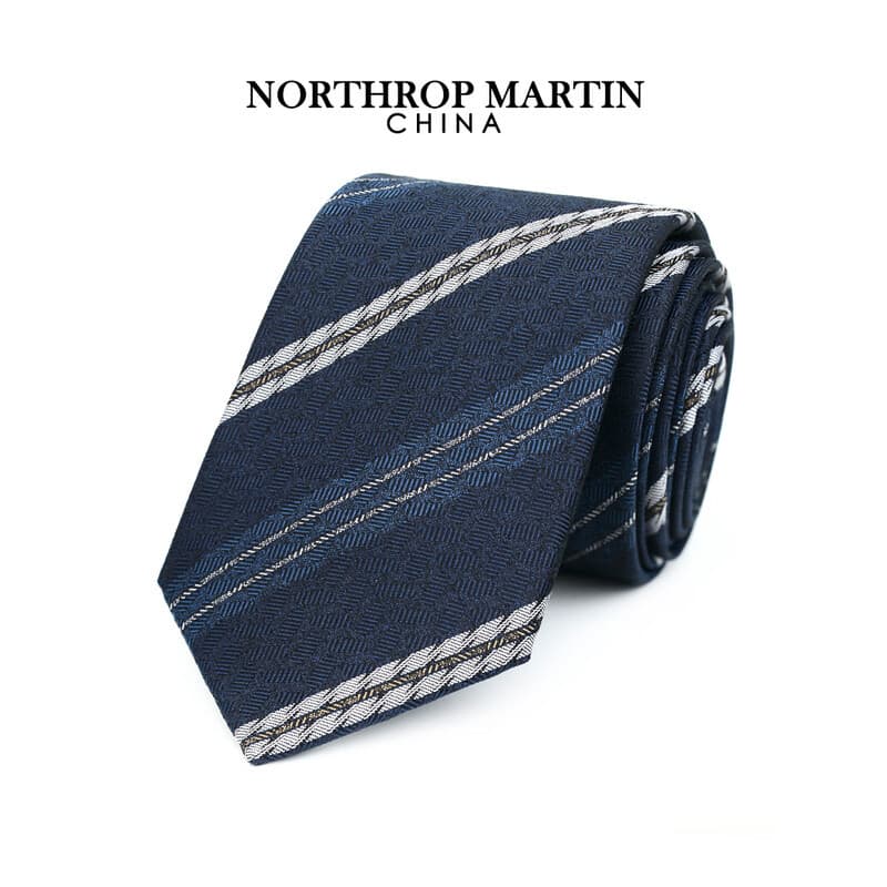 Gravata de seda North Martin masculina, roupa Formal de negócios, marca de alta qualidade, azul, casamento, noivo, caixa