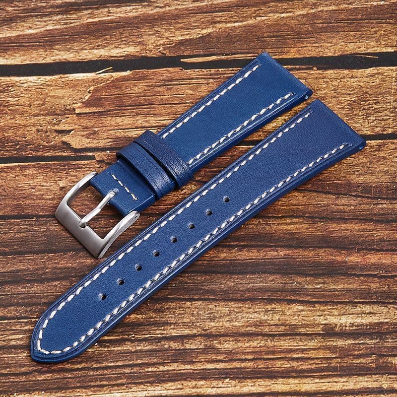 [Alça] nova chegada moda óleo grânulo estilo pulseira de couro genuíno adequado para 18/20/22/24MM tamanho pino fivela p