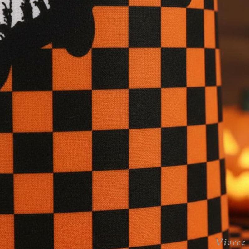[Viocee] Cartola De Halloween Com Estampa Digital 3D , Xadrez , Acessório De Vestir Para Performance De Palco Festa À Fa