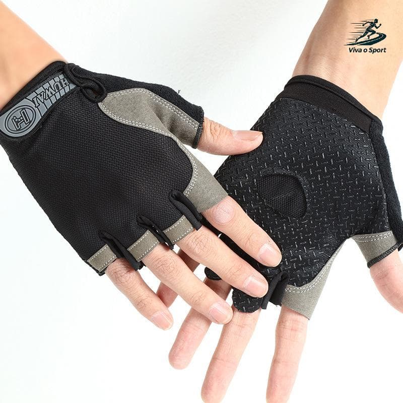 Viva o Sport Luvas De Meio Dedo Para Academia , Fitness , Antiderrapantes , Mulheres , Homens , Com Almofada De Gel , Gu