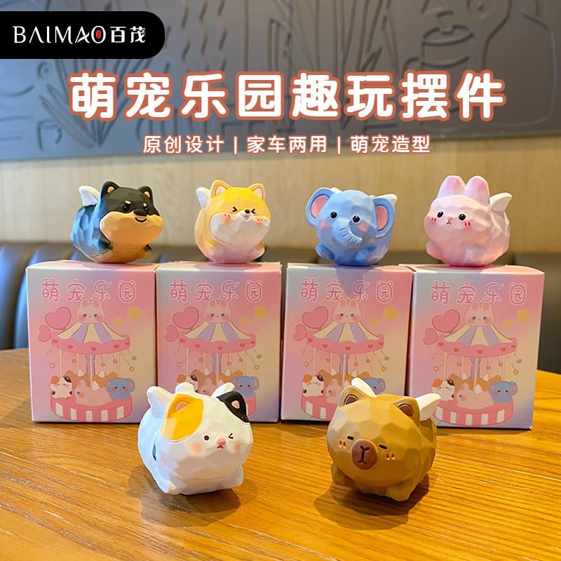 Bonito animal de estimação voando resina Shiba Inu abelha cão boneca decoração requintado Desktop decoração do carro
