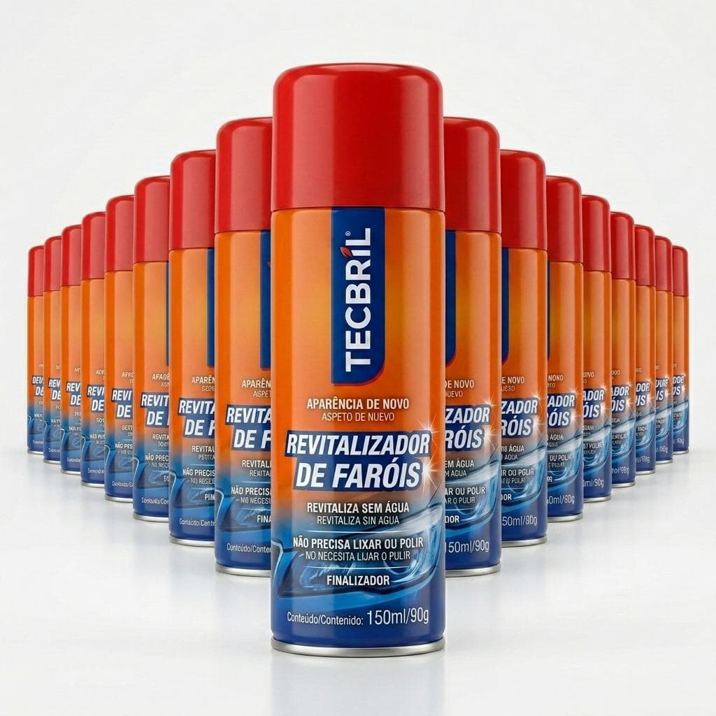 Kit 24 Revitalizador de Farol Tecbril 150ml para Polimento Automotivo
