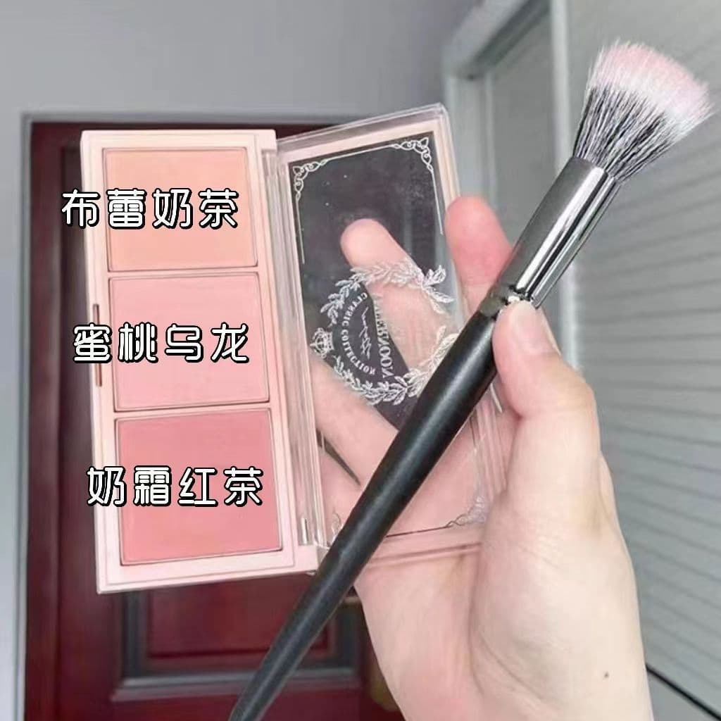 Cheng Shian recomenda blush de três cores puro desejo fosco perolado Natural coreano blush luz maquiagem estudantes indi