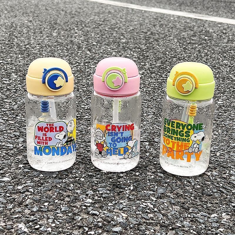 Snoopy vidro snoopy crianças copo de água meninas copo de beber direto dos desenhos animados resistente a altas temperat