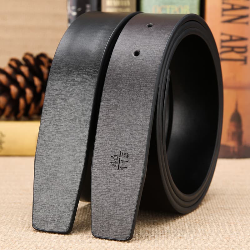Cinto sem cabeça de couro de camada única masculino fivela automática cinto sem cabeça cinto masculino pino fivela calça