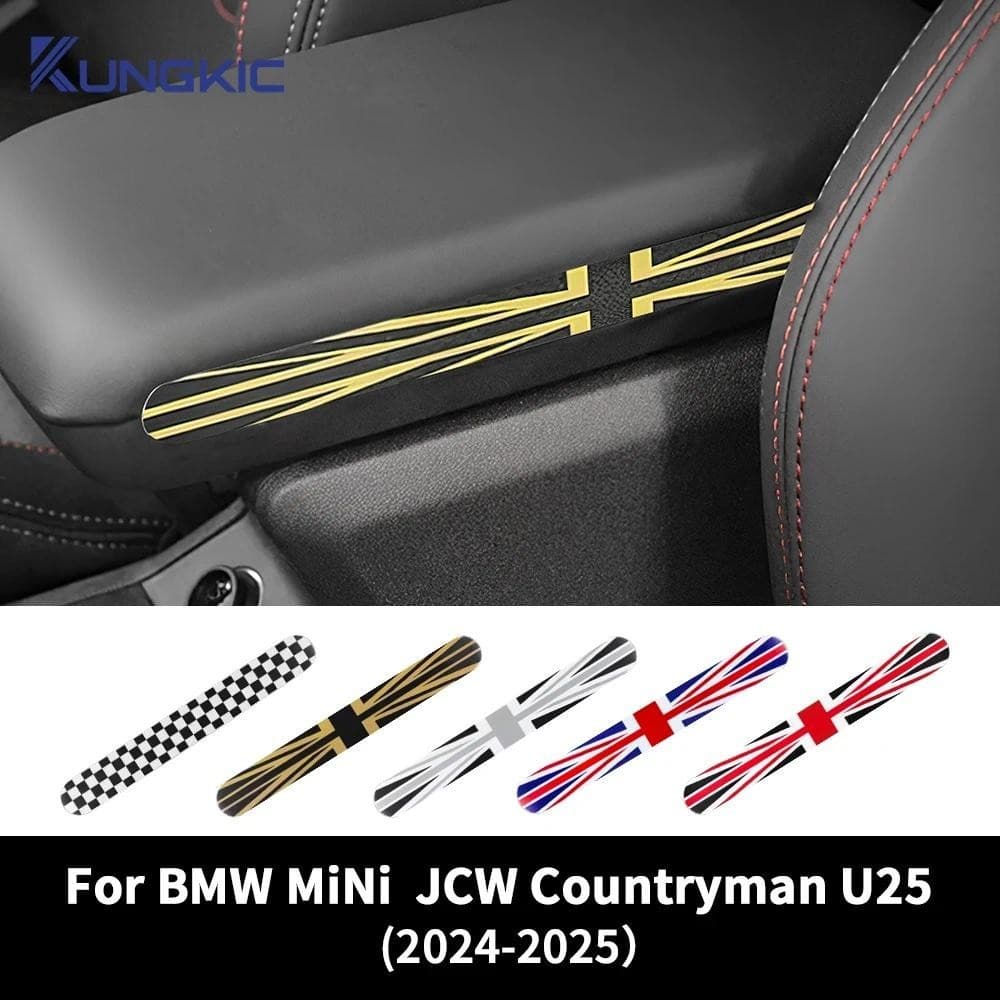 4 Pçs Couro Do Plutônio Tiras Decorativas Da Porta Carro Adesivo Interior Para BMW MINI Countryman U25 2024 2025 Acessór