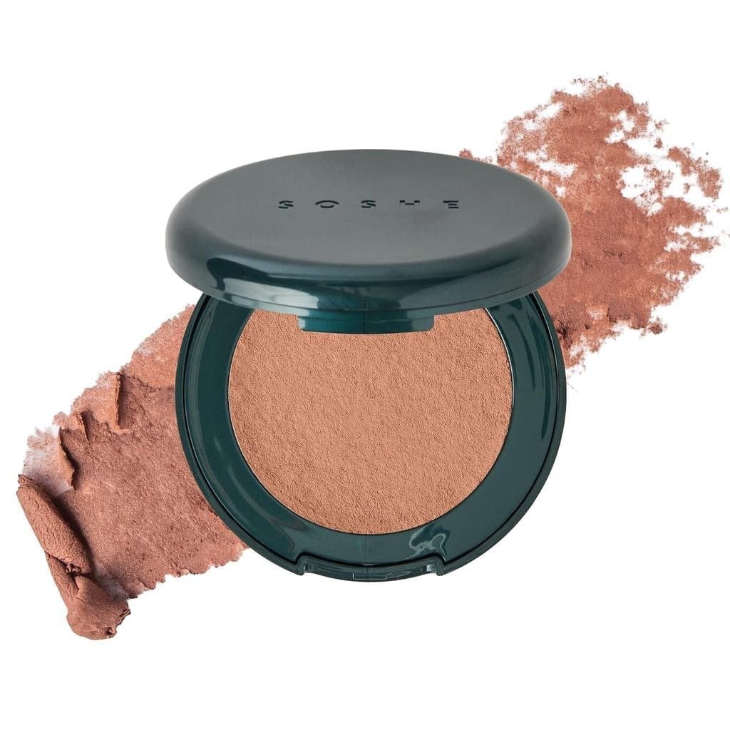 SOSHE Blush Efeito Desfocado - Acabamento em Pó - Recarregável, Compacto, Blush para as Maçãs do Rosto - Blush Leve com