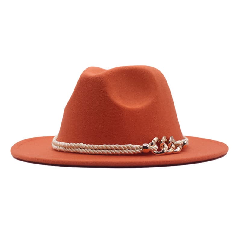 Chapéus Para Mulheres Fedoras Casamento Decorar Igreja Festival Luxo Senhores Panamá Corrente Banda Chapéu De Cowboy