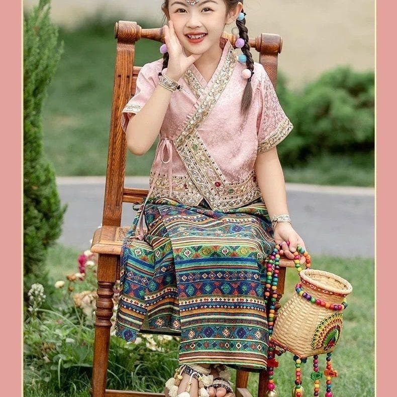[Promoção por tempo limitado] Fotografia de fantasia étnica para meninas de 1 ano, roupa de viagem, pequena senhora, faç