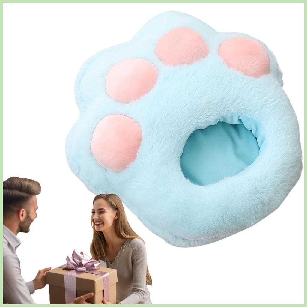 Aquecedor De Pés USB , Pelúcia Macia , Temperatura De Três Velocidades , Pata De Gato Para Viagens De Inverno , Quarto ,