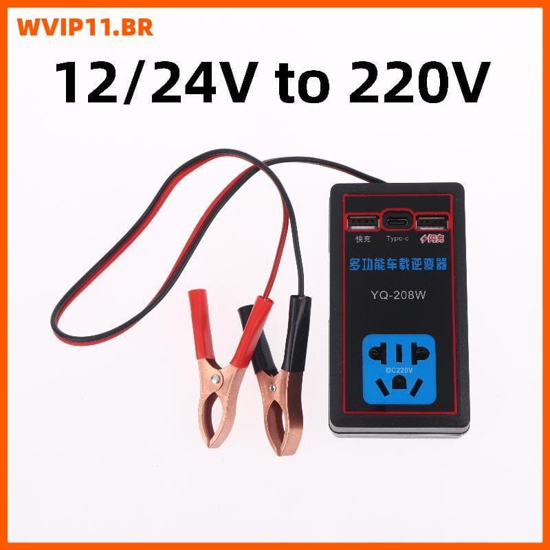 WVIP 1Pcs 12V/24V Para 110V/220V Conversor De Carro Multifuncional Inversor De Energia Com Porta USB Carregador De Carre