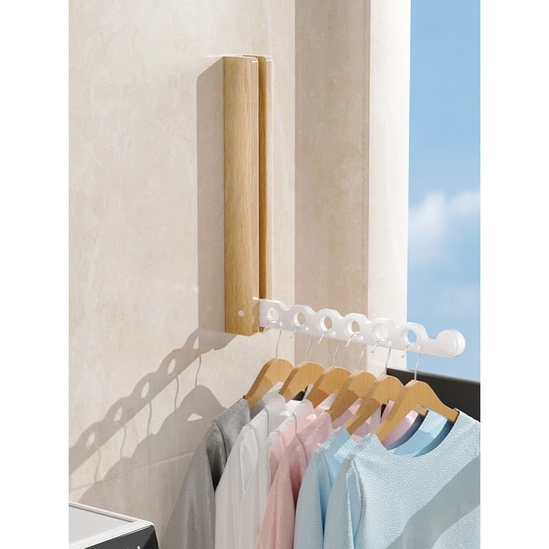 Japonês simples Rack de secagem sem perfuração quarto varanda casa Bay janela dobrável invisível fresco secagem ferramen