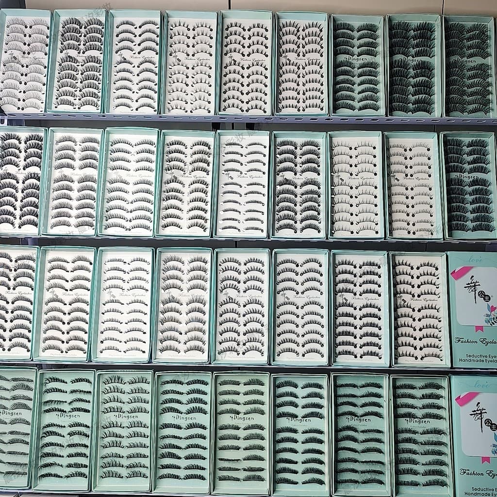 [6 caixas frete grátis] dança princesa cílios postiços 3D9mm-13mm Natural grosso Curling cruz 10 pares cílios