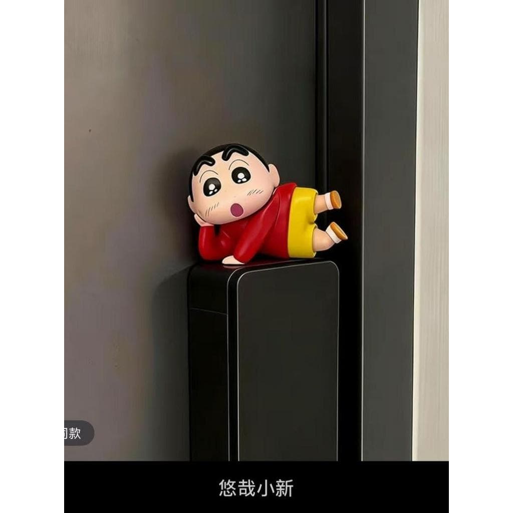 Crayon Shin-Chan Postura Deitada Enfeites Feitos à Mão Sala de Estar Desktop Bonito Anime
