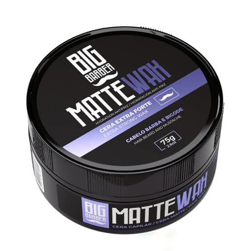 Cera Capilar Matte Wax Big Barber 75g Efeito Seco Profissional