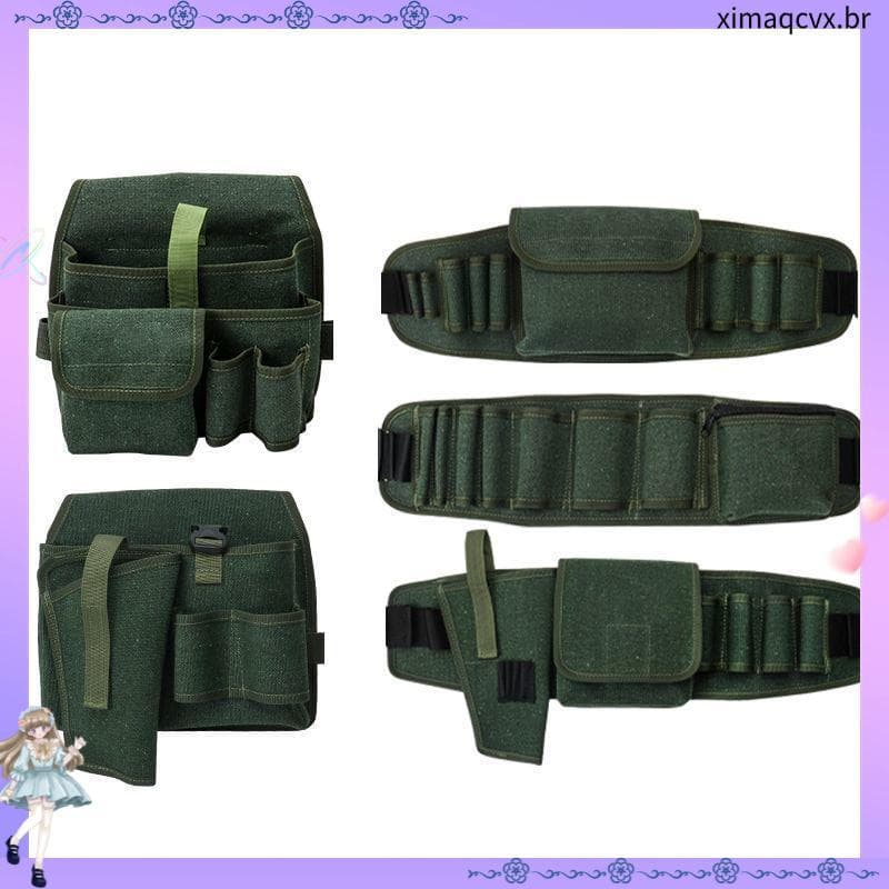 Bolsa de ferramentas de lona multifuncional, bolsa de cintura para eletricista, bolsa de ferramentas espessada, portátil