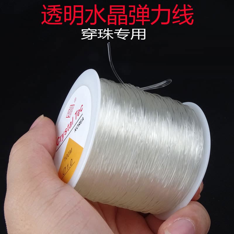 Faixa de borracha transparente cristal pulseira corda elástica frisado linha Wenwan linha borracha tendão carne pequena