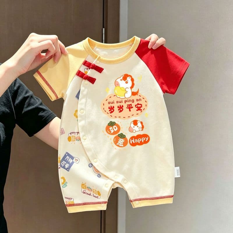 Roupas de bebê roupas de bebê roupas de bebê de algodão puro roupas de bebê verão fino de manga curta meninos meninas be