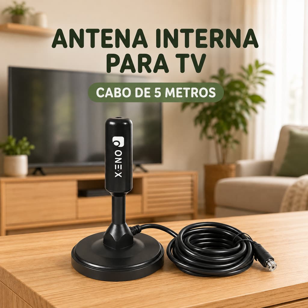 📡Antena Digital TV 4K HDTV UHF Base Magnética | Sinal Forte com Cabo 5m