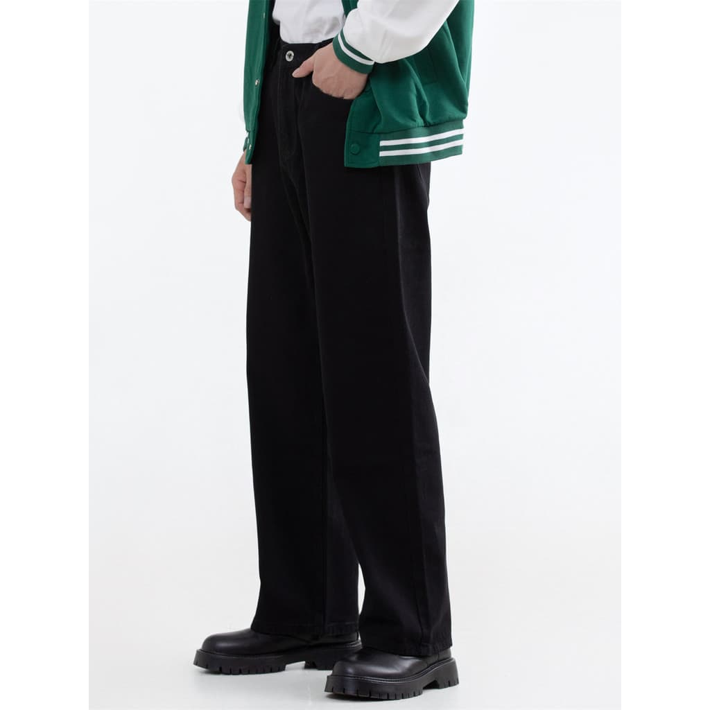 Americano Casual de alta qualidade street Wear high street Jeans solto reto Drape All-Match calças largas masculinas pre