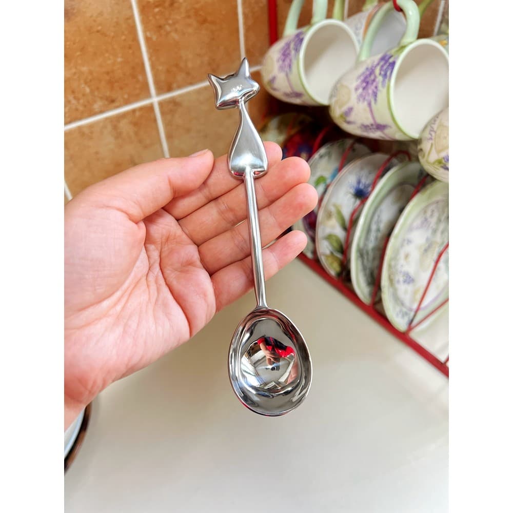 Colher de melão para comer boca grande | Colher de mesa de aço inoxidável 18/10, colher de mesa 304, colher para comer,