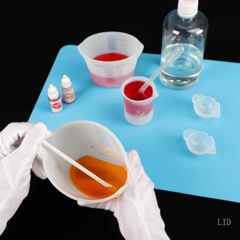 LIDU1 500ml 250ml Copos Medição Silicone Mistura Resina Para Derramamento Acrílica