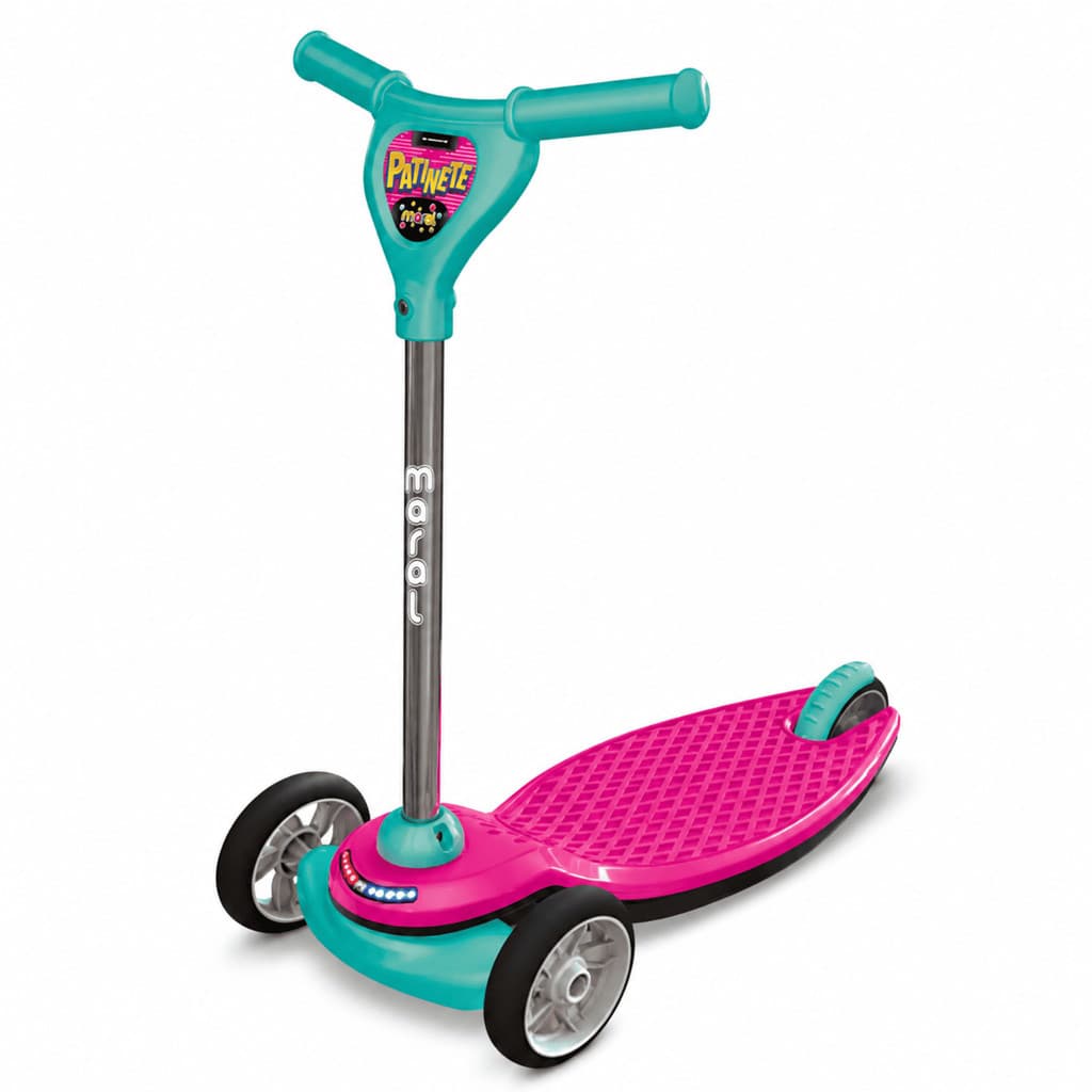 Patinete Infantil Rosa Maral 3075 3 Rodas com Freio Traseiro Brinquedo de Passeio para Crianças