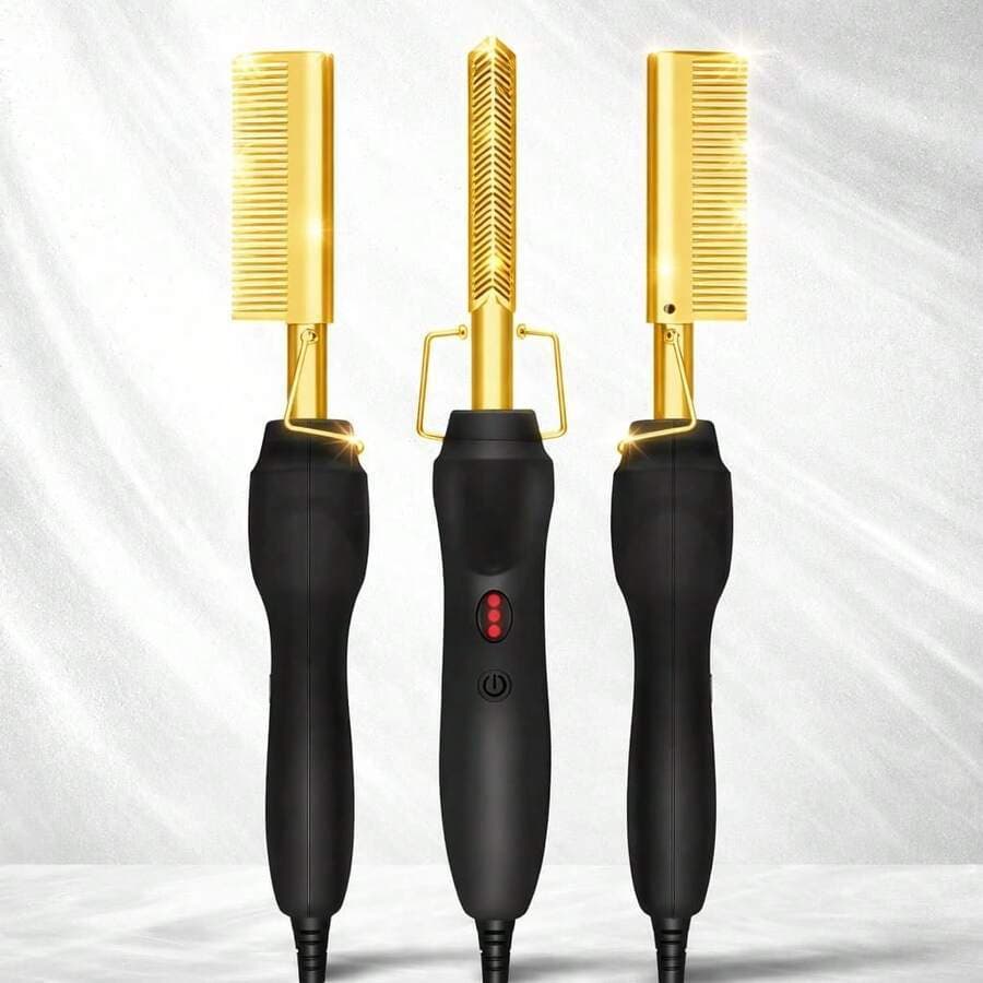 Pente Alisador Eletrico Cabelo Aquecimento Rapido Modelador Milimetrico Bivolt Uso Domestico Profissional