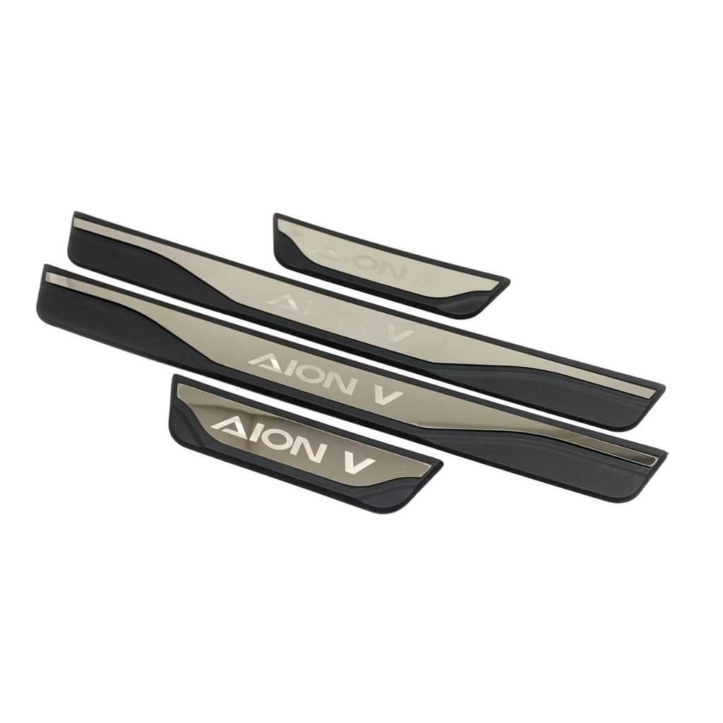 Aço Inoxidável Guarnição de Soleira Proteção de Porta de Carro para GAC AION V, Conjunto de 4 peças