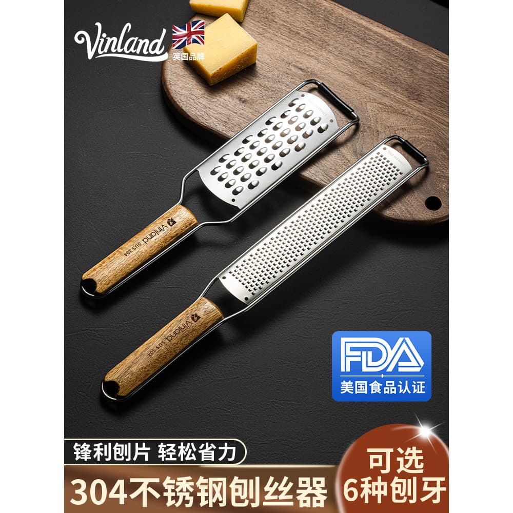 Ralador britânico de aço inoxidável 304, ralador de limão, ferramenta útil, queijo, caspa, sabão, raspador, plaina de qu