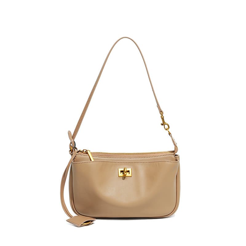 Nicho Estilo Couro high-end Axilas Saco Portátil Trabalho commuter Bolsa De Ombro casual Primeira Camada De Mensageiro F