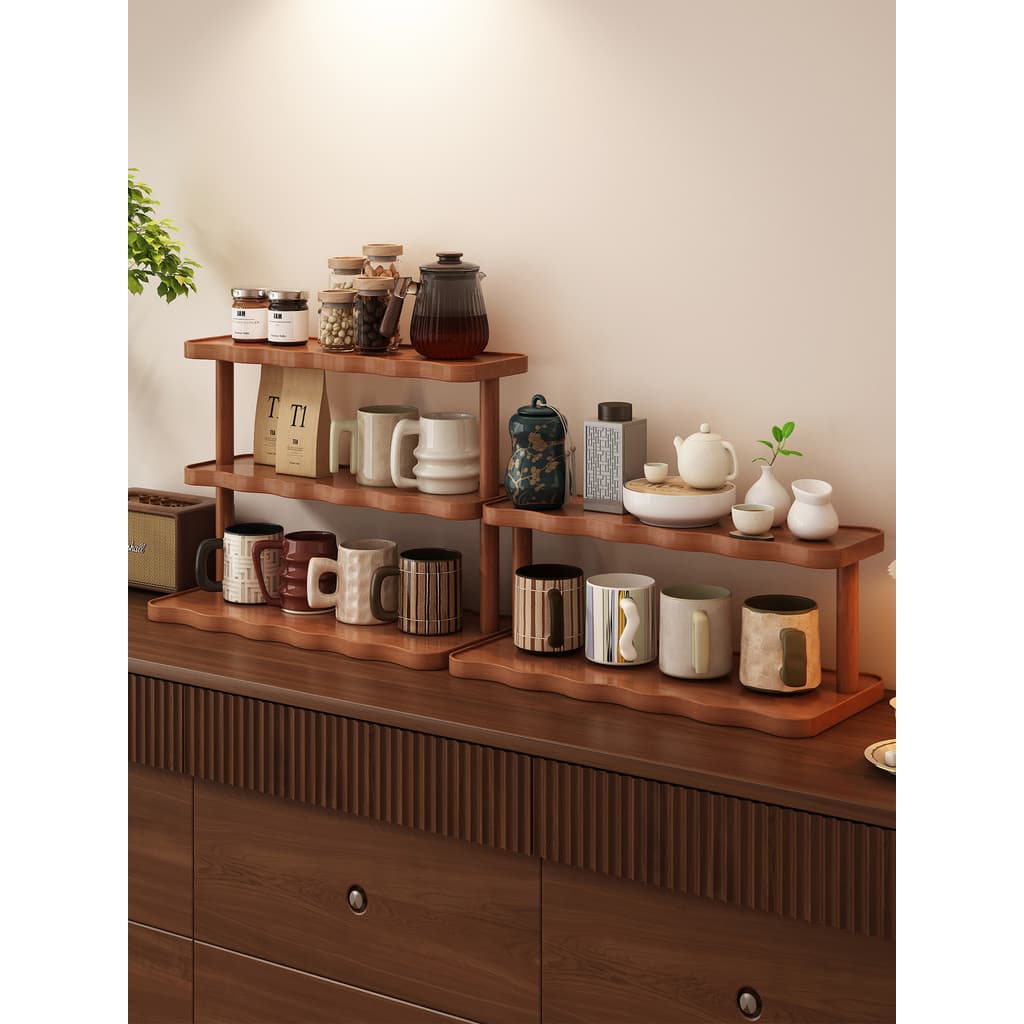 Suporte de copo prateleira Desktop sala de estar Multi-camada armazenamento cozinha bancada café copo de água caneca Hig