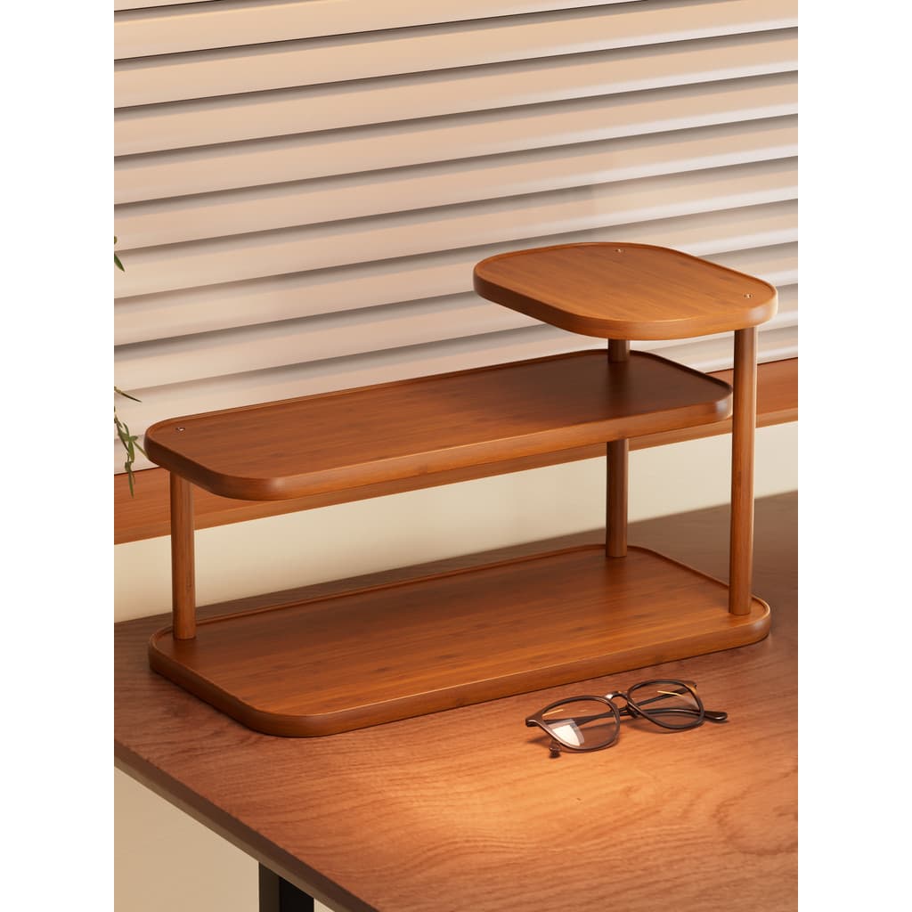 Prateleira de mesa Multi-camada suporte de copo casa dormitório escritório assento de trabalho pequenos cosméticos banca