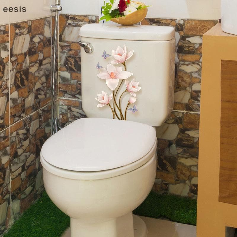 eesis Flor Toalete Stiers Capa De Assento Do Banheiro Stier Auto-Adesivo Removível À Prova Dwaterproof Água PVC Geladeir
