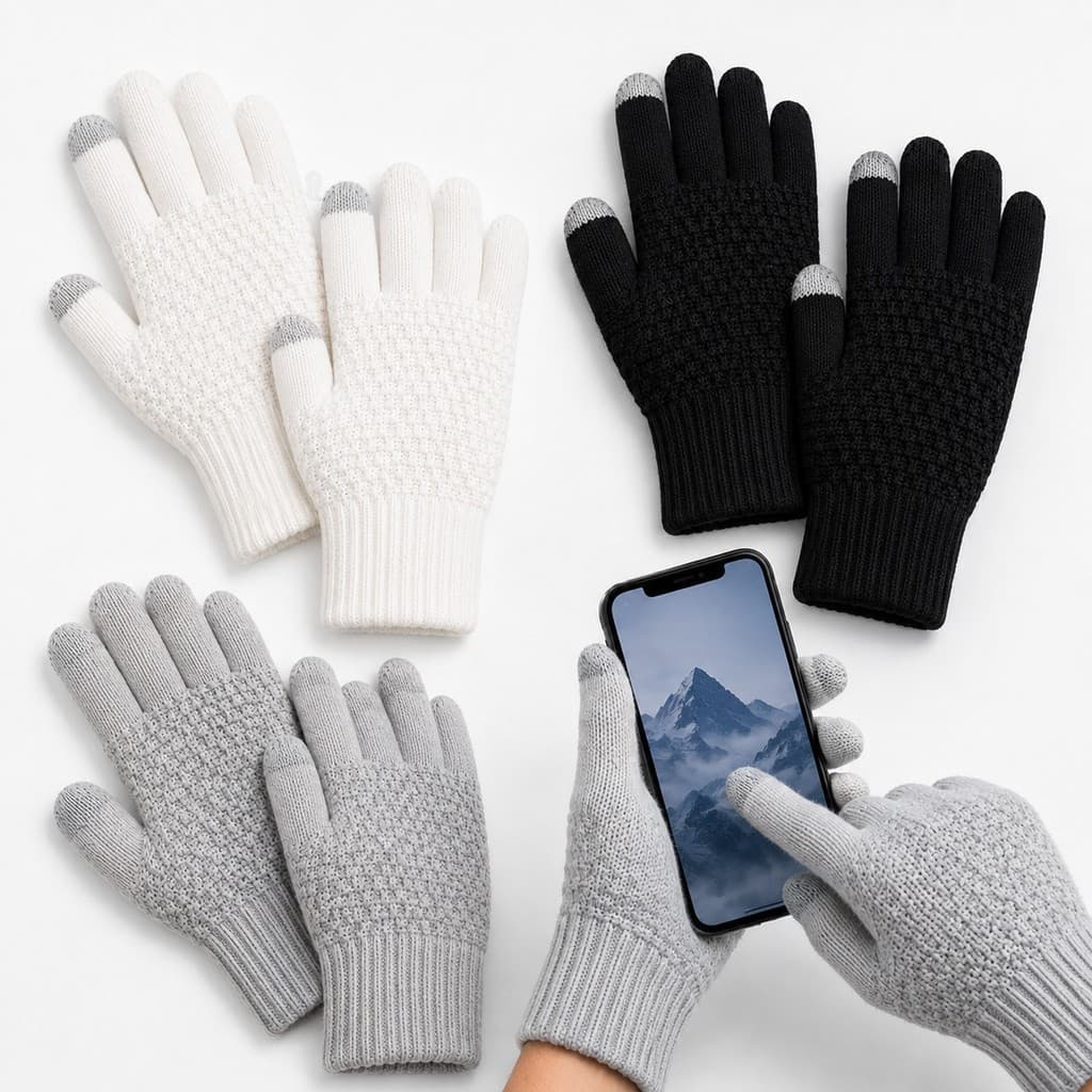 Luva Térmica Touch para Frio – Unissex | Tela Touch Celular | Inverno Moto Bike Caminhada