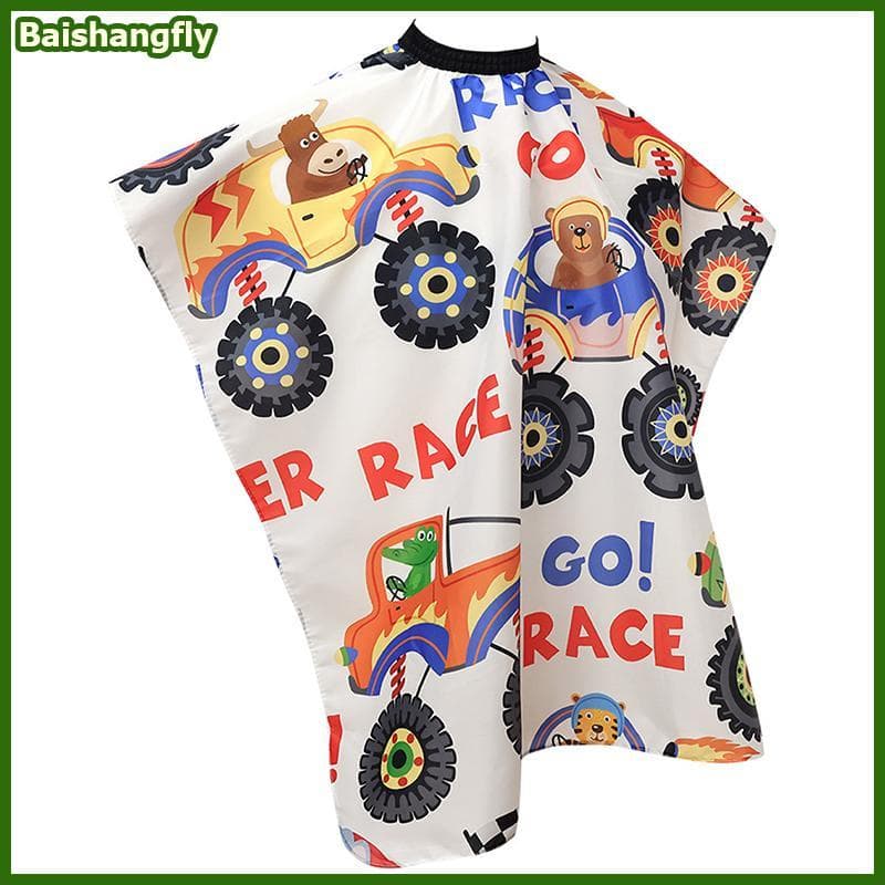 baishangfly Crianças Dos Desenhos Animados Carro Corte De Cabelo Cabeleireiro Capa Profissional Salão Barbeiro Envoltóri