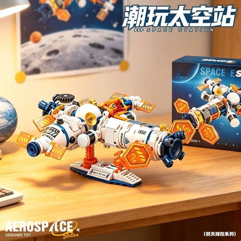 2026 novo estilo 2026 estação espacial blocos de construção montagem brinquedos meninos compatível Lego 6 a 12 ou superi