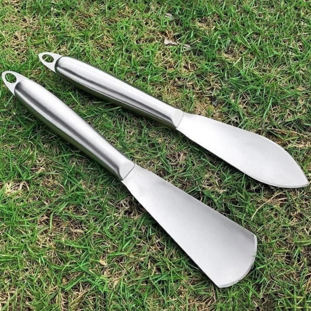 Pá De Aço Inoxidável , Jardim À Prova De Ferrugem Espessada , Espátula De Mão Com Cabo Ergonômico De Moldagem Integrada