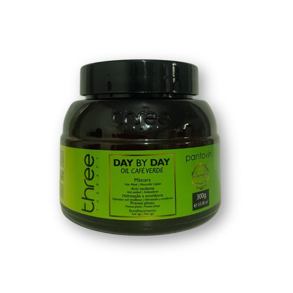 Kit Pantovin Café Verde Day by Day Shampoo  250ml + Máscara 300ml Three Therapy