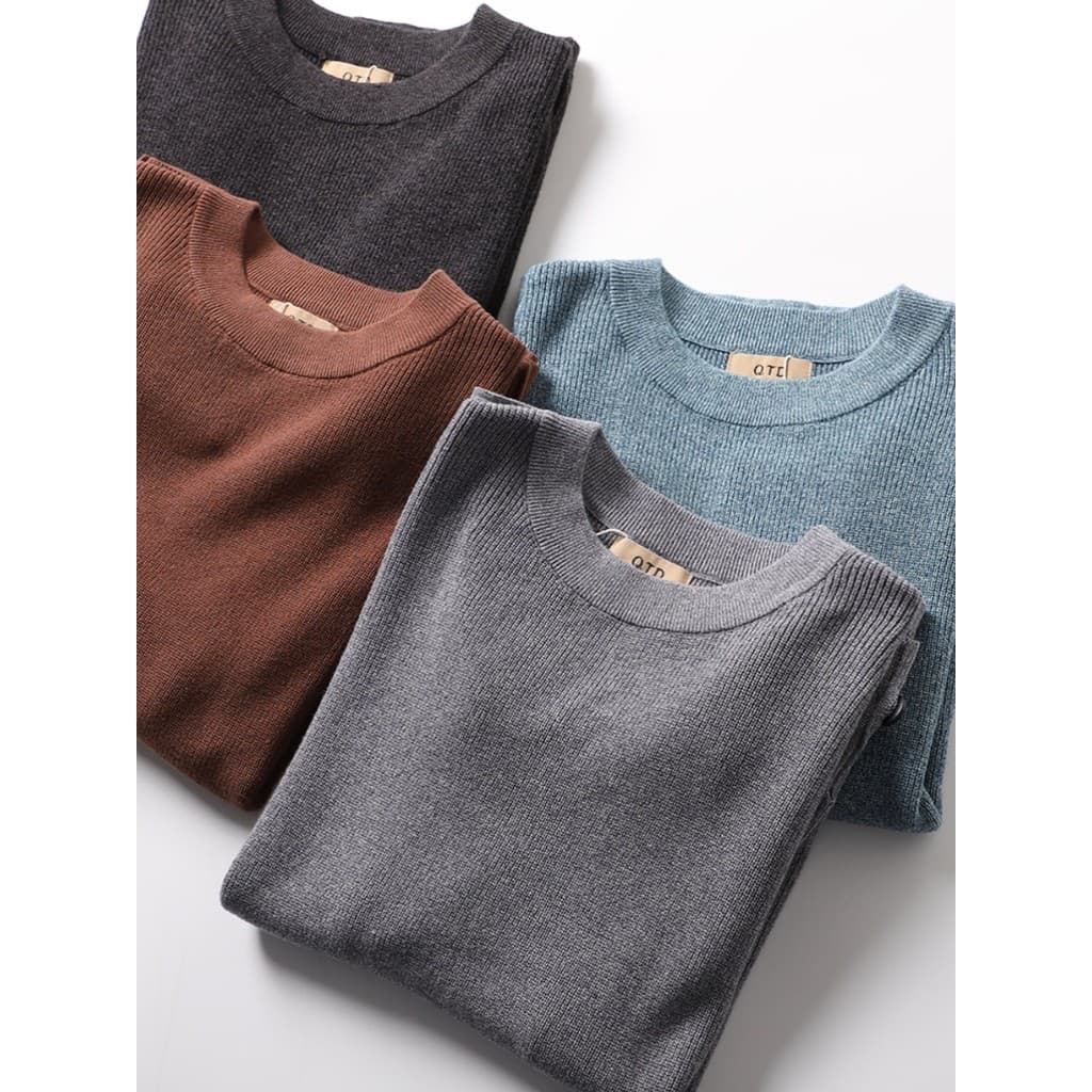 Confortável, adequado para a pele!Homens usamos rua wear puro algodão camisola de malha outono inverno estiramento solto