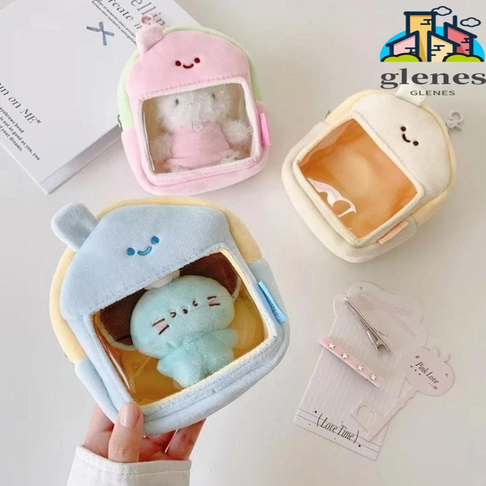 Saco De Armazenamento De Boneca Transparente GLENES , Estojo Protetor De Material De PVC De Pelúcia , Suspenso Com Zíper